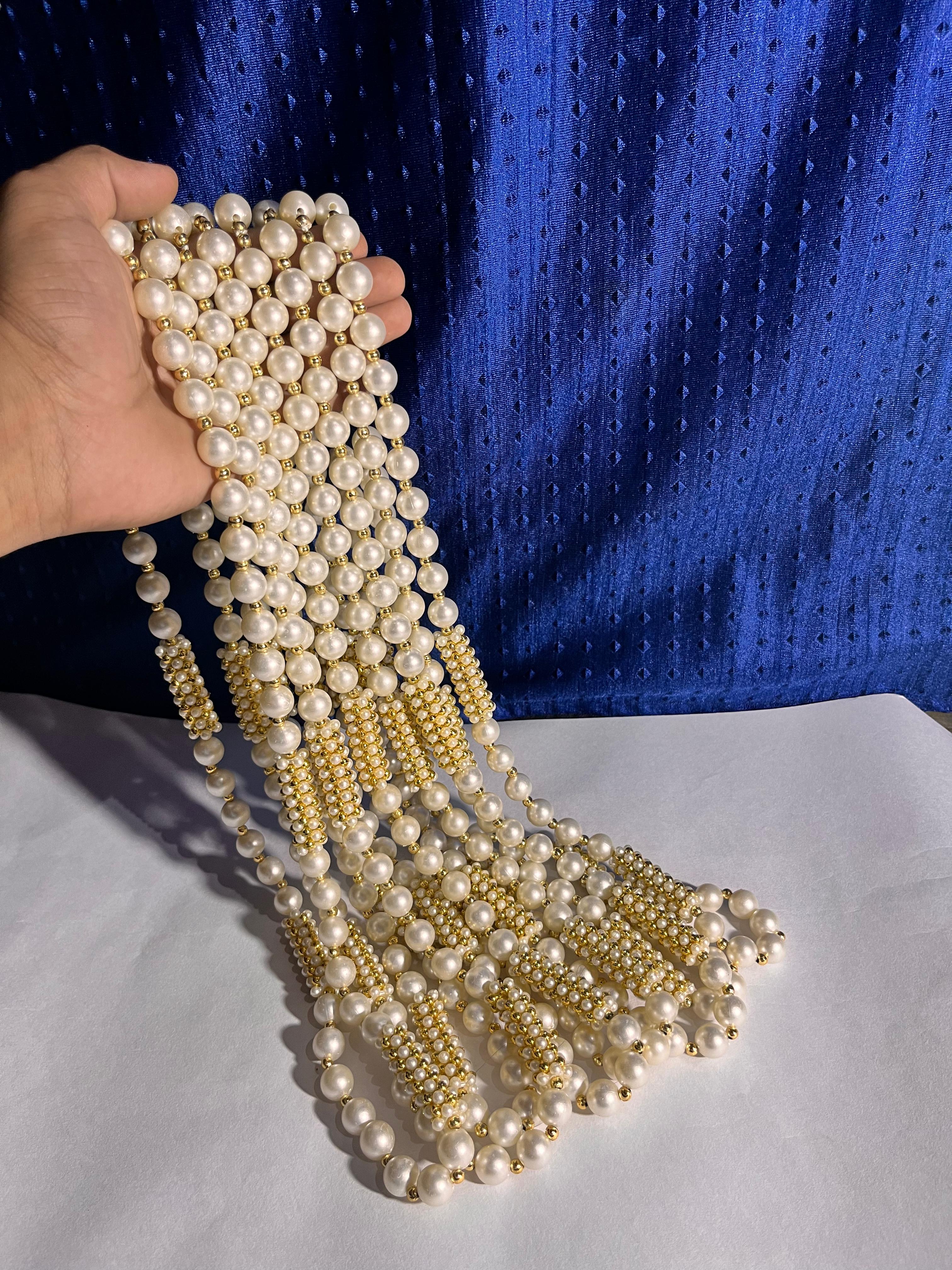 Elevate Your Special Occasions with the Swagat Pearl Mala Set from Kalawati Moti Mala